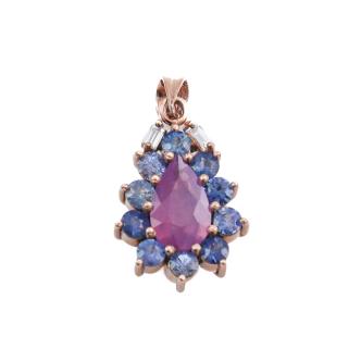 0.99ct Centre Unheated Ceylon Sapphire Pendant