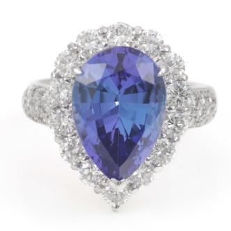 6.25ct Tanzanite and Diamond Ring