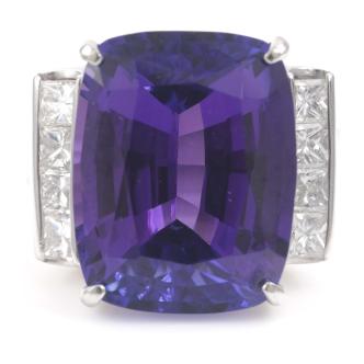 18.30ct Tanzanite and Diamond Ring