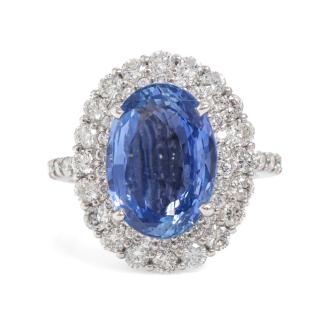 Unheated Sri Lanka Sapphire 5.94ct Ring