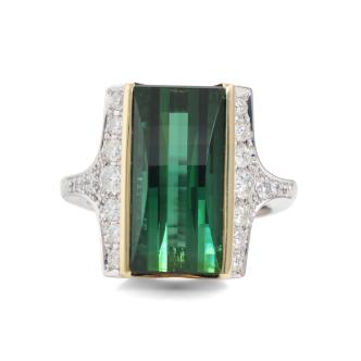7.21ct Tourmaline and Diamond Ring