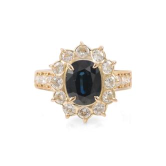 2.58ct Sapphire and Diamond Ring