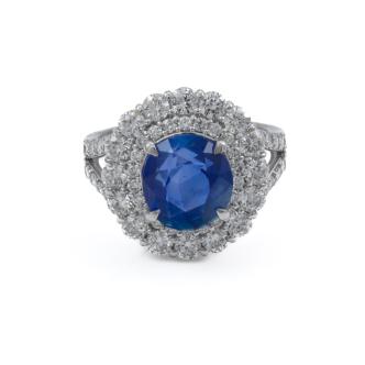 4.14ct Unheated Sri Lankan Sapphire Ring