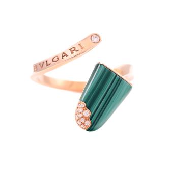 Bvlgari Gelati Malachite and Diamond Ring