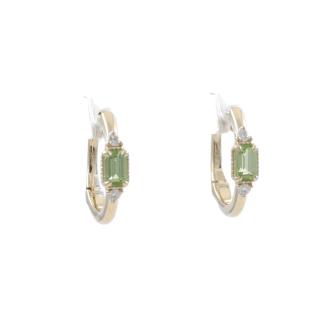 0.36ct Peridot and Diamond Earrings