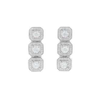 1.01ct Diamond Dress Earrings